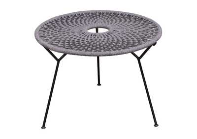 Image for Pablo Accent Table in Black/Grey Rope w/ Black Metal Frame by Diamond Sofa