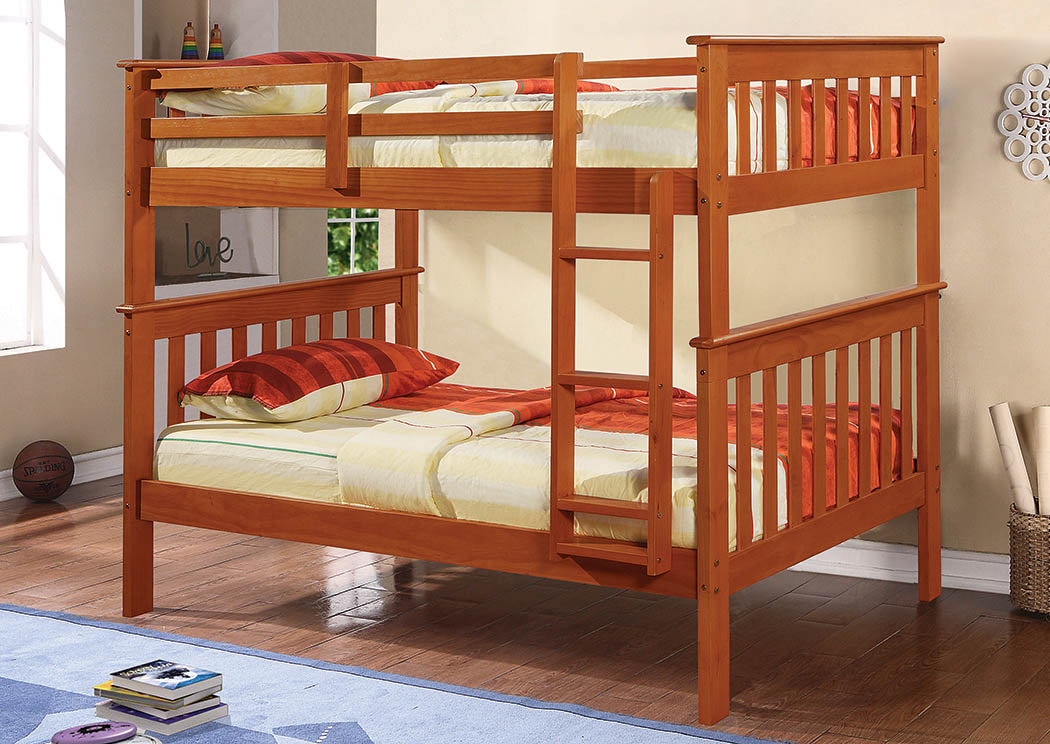 Twin Mission Bunk Bed W Ladder, Attach Ladder To Bunk Bed
