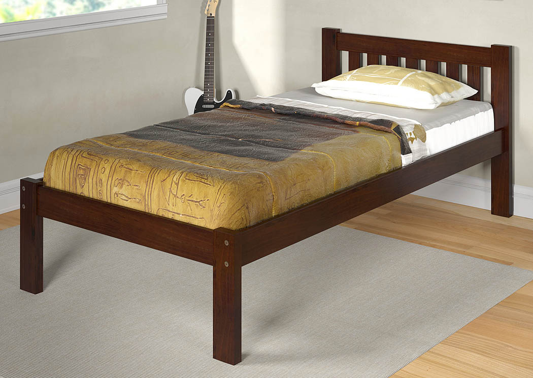 Twin Dark Cappuccino Mission Bed,Donco Kids