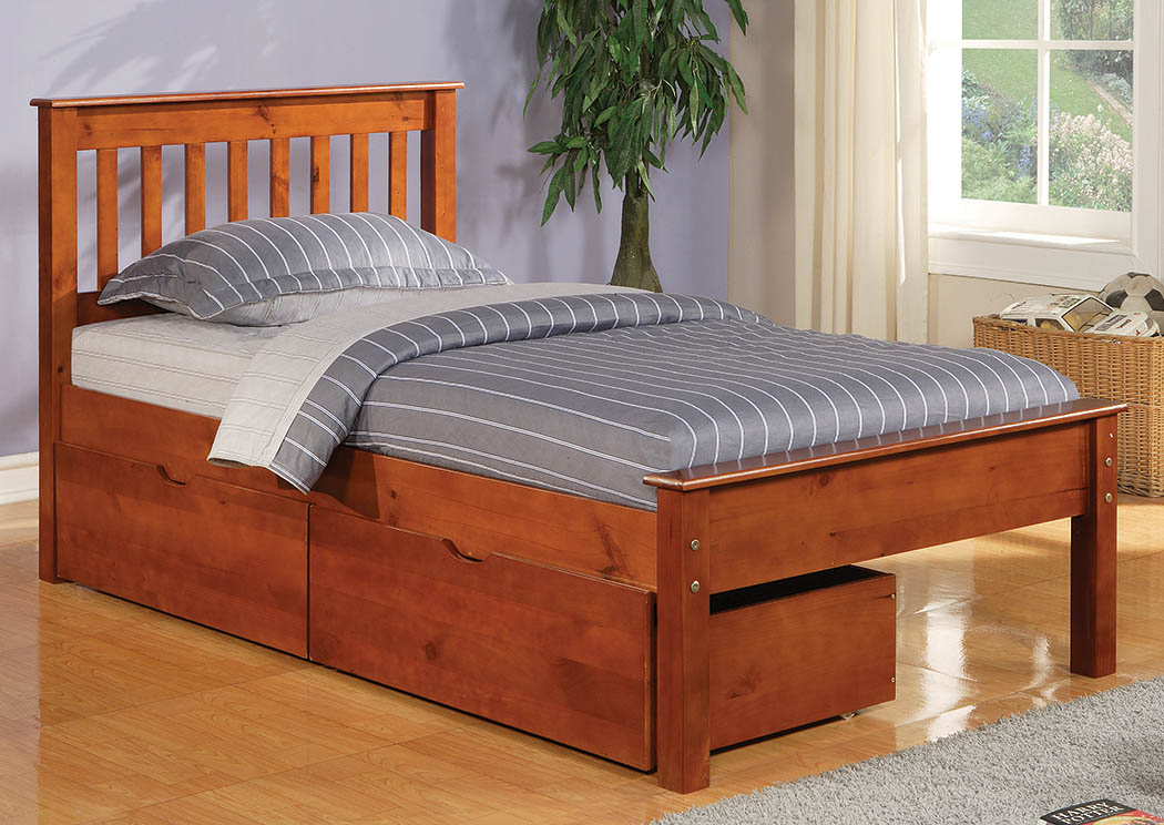 Contempo Light Espresso Twin Bed,Donco Kids