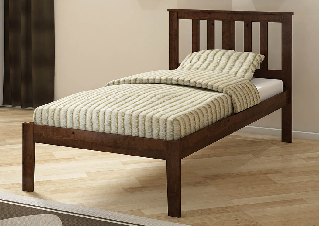 Dark Cappuccino Twin Mission Bed,Donco Kids