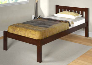 Image for Twin Dark Cappuccino Mission Bed