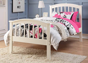 Image for Columbia White Twin Arch Bed