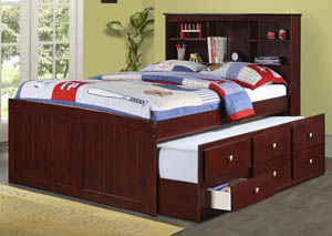 Image for Full Bookcase Captains Bed w/Storage