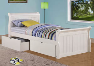 Image for Twin White Sleigh Bed