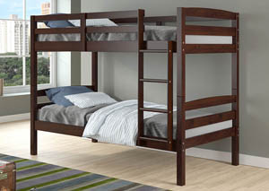 Image for Devon Arch Dark Cappuccino Twin/Twin  Bunk Bed