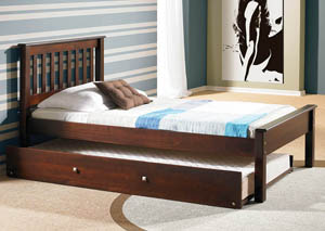 Image for Contempo Dark Cappuccino Twin Bed