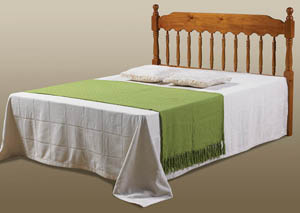 Image for Large Spindle Honey Full/Queen Headboard