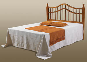 Image for Full/Queen Honey Double Rail Headboard