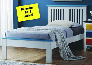 Image for Howard VI Blue & White Twin Platform Bed