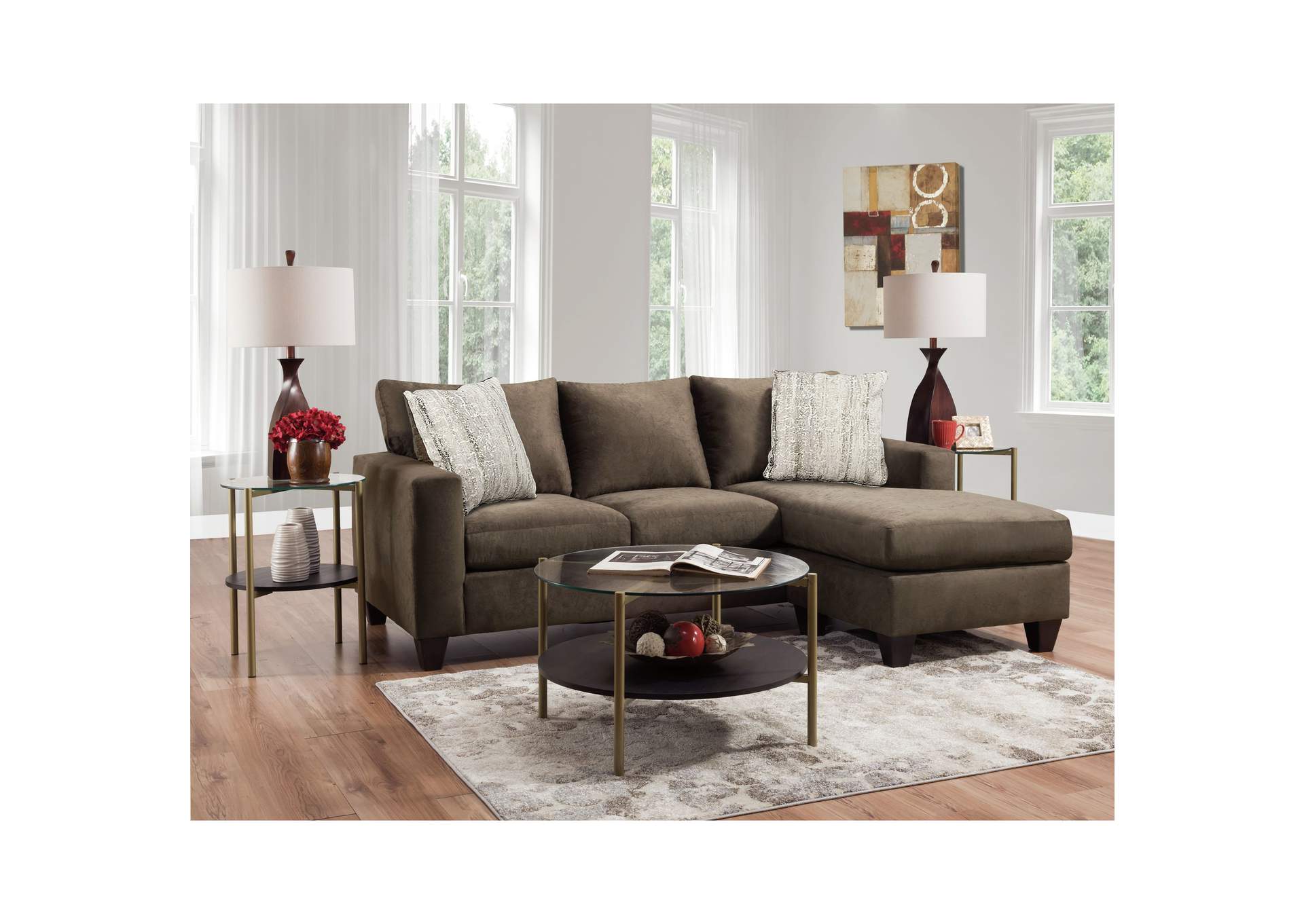 333 - 13 Chofa In Pash Coffee With 2 Cyrano Birch Pillows,Elements