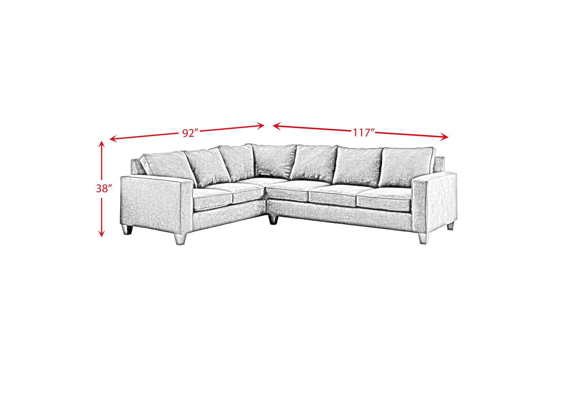 409 Sectional Set In Sincere Austere,Elements