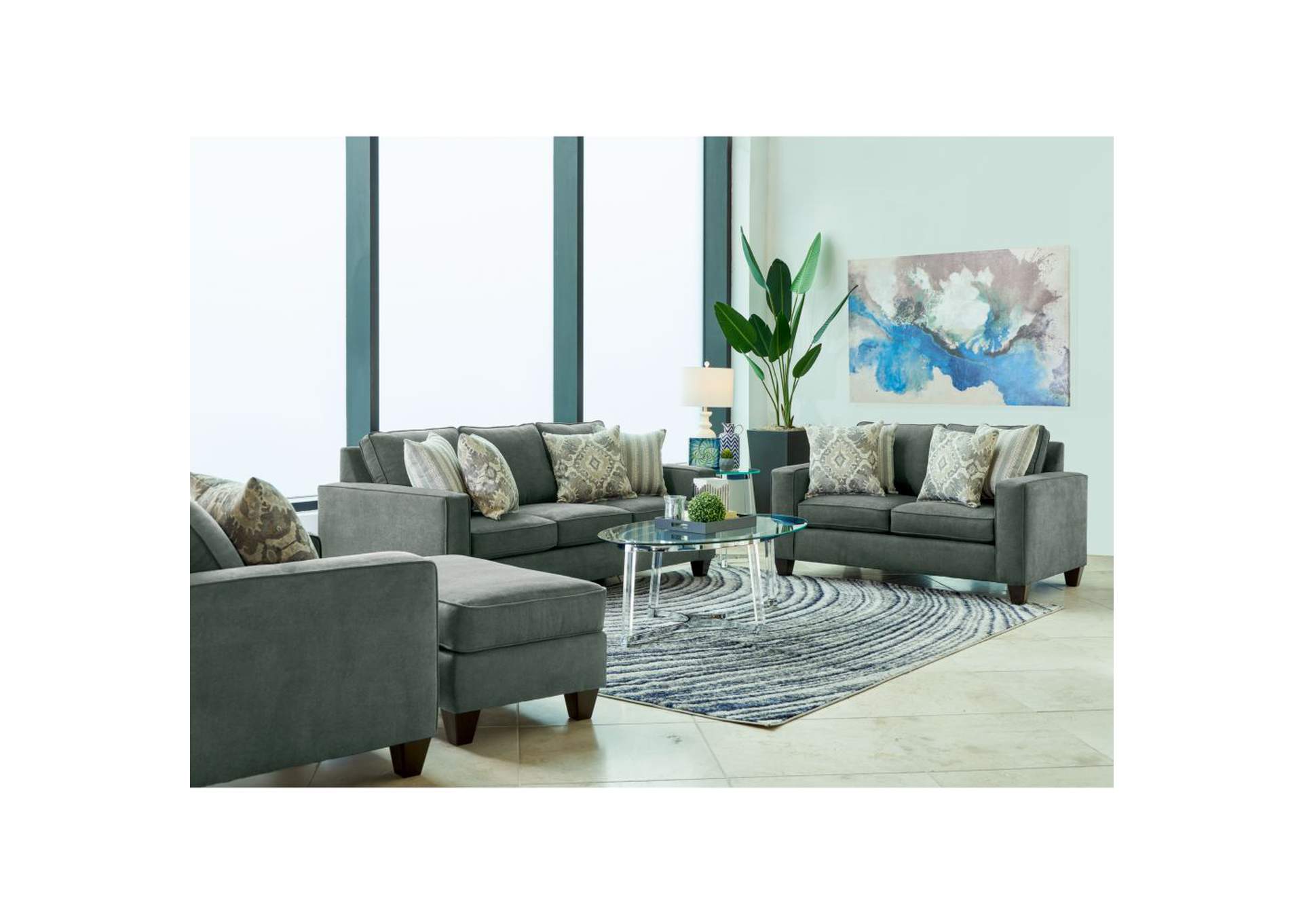 409 Loveseat In Jessie Charcoal,Elements