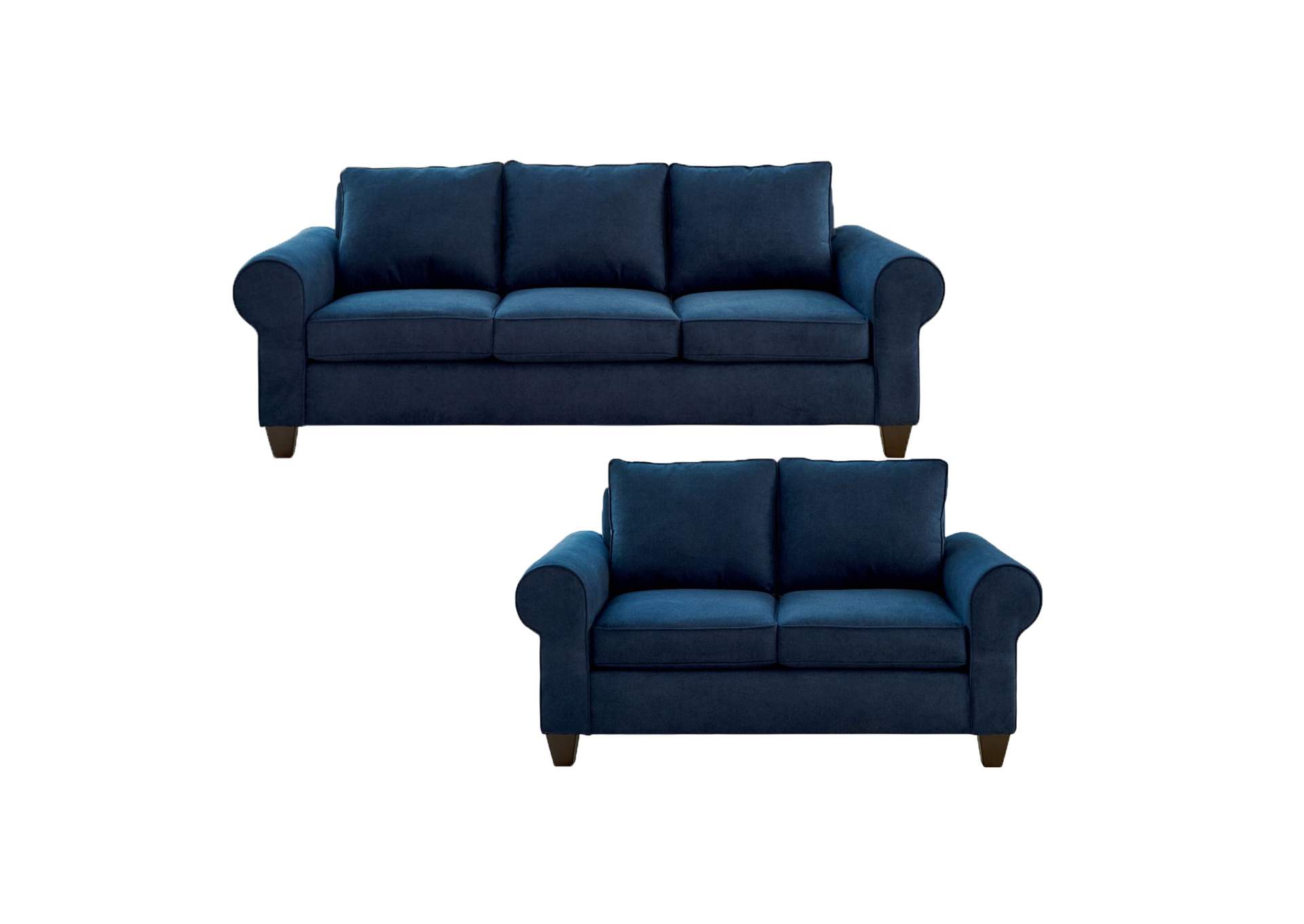 705 2 Piece Set With Sofa And Loveseat In Jessie Navy,Elements