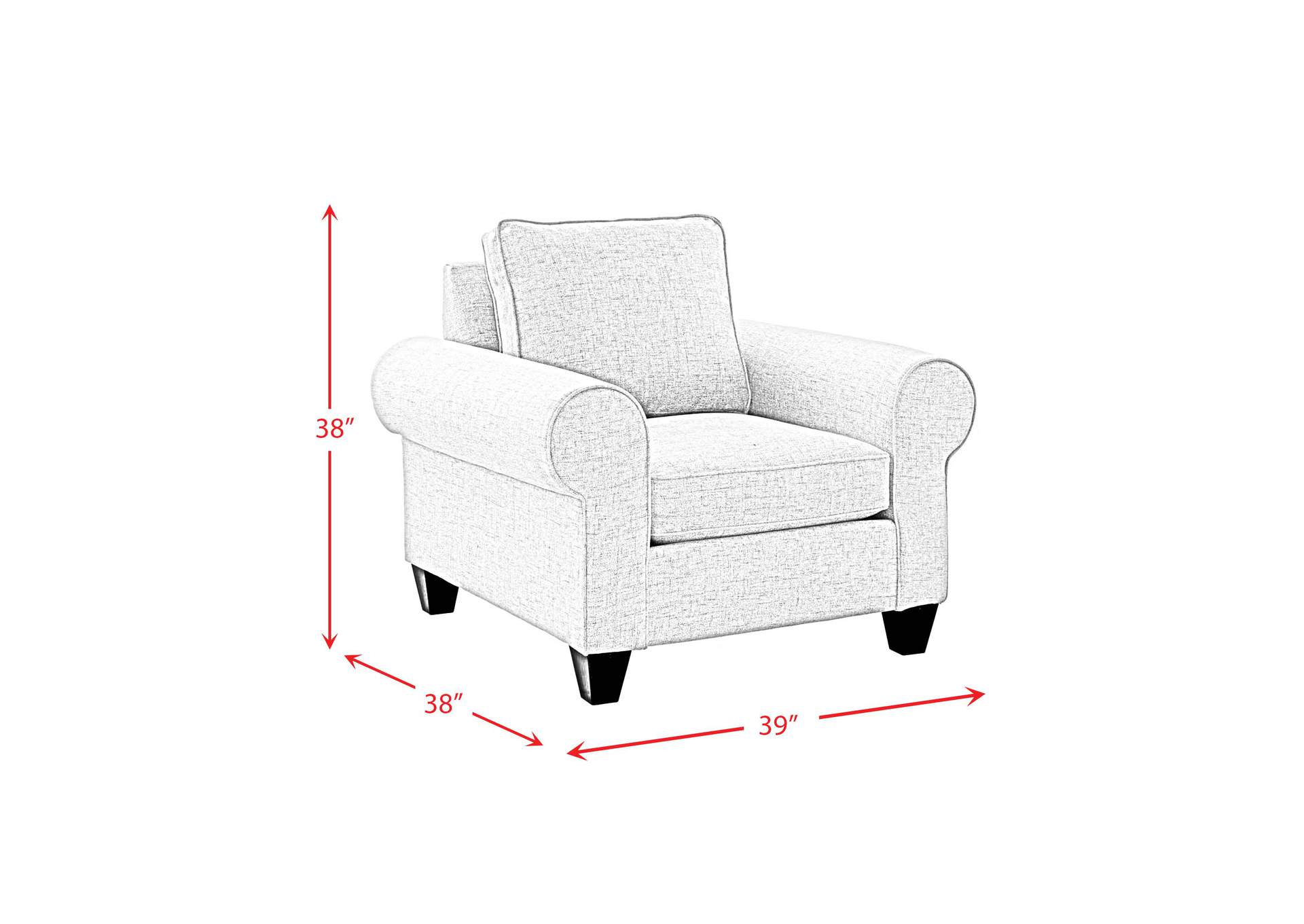 705 3 Piece Set With Sofa Loveseat And Chair In Sincere Austere,Elements