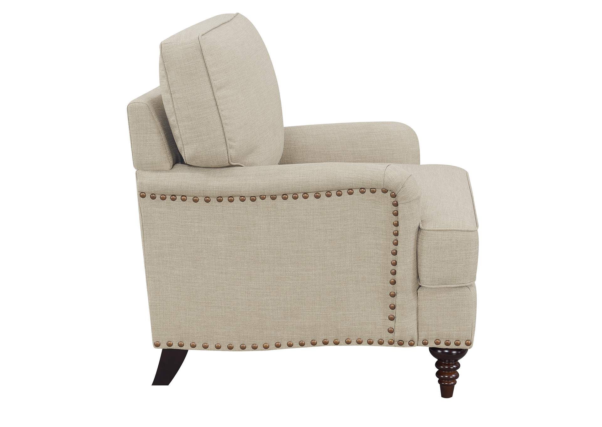 Abby Chair In Heirloom Natural - Linen,Elements