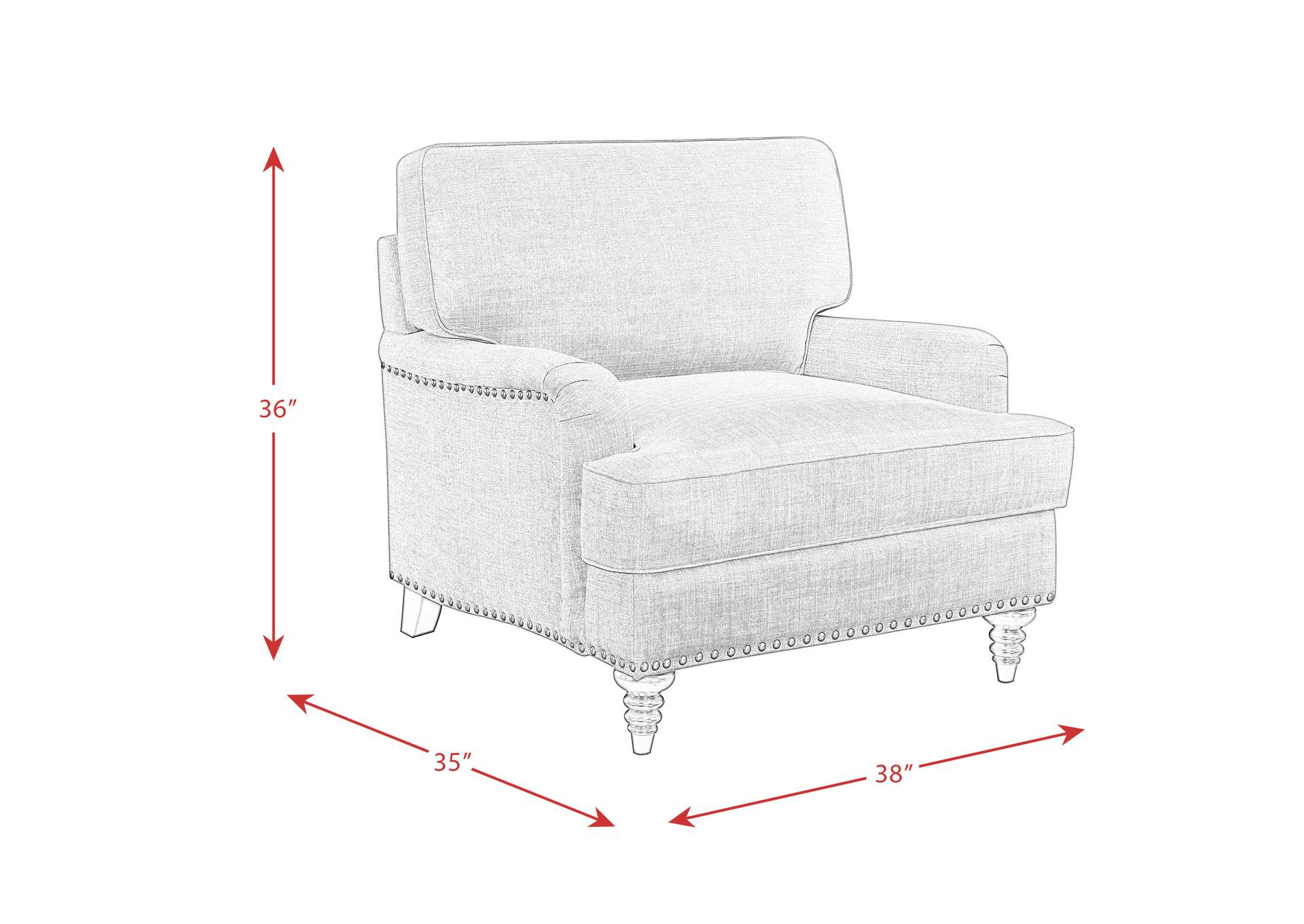 Abby 3 Piece Set - Sofa Loveseat Chair In Smoke,Elements