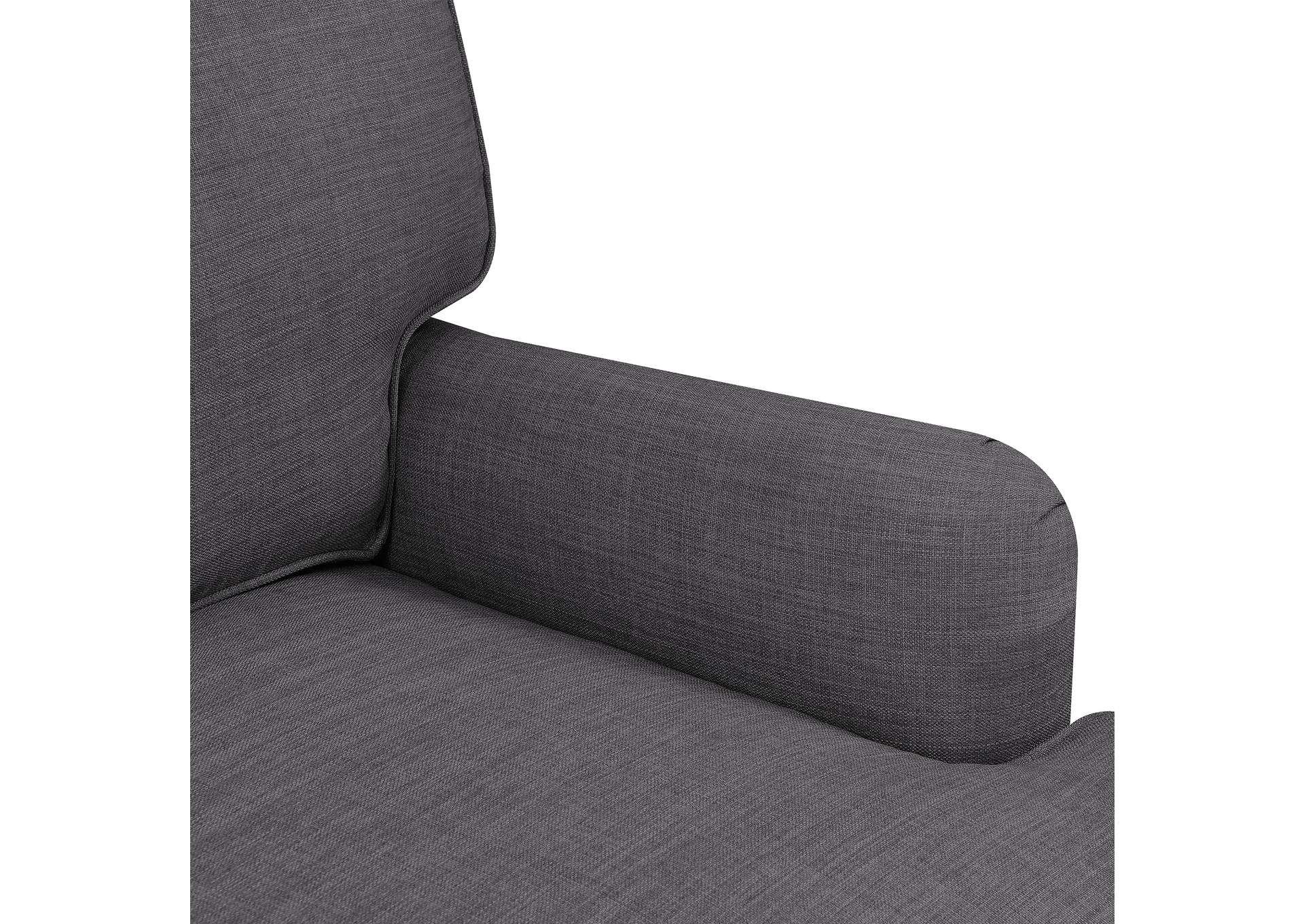 Abby 3 Piece Set - Sofa Loveseat Chair In Charcoal,Elements