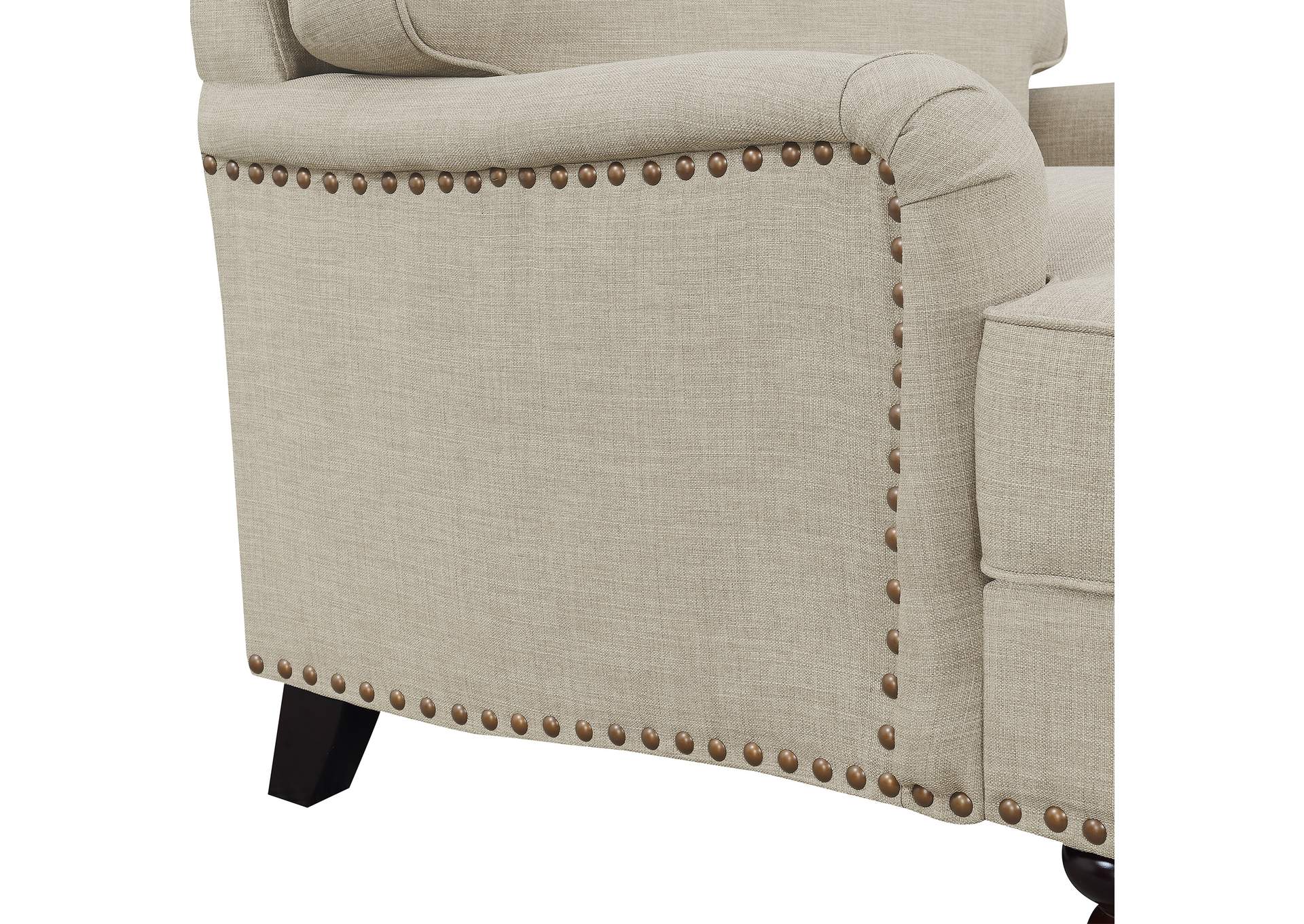 Abby Chair In Heirloom Natural - Linen,Elements