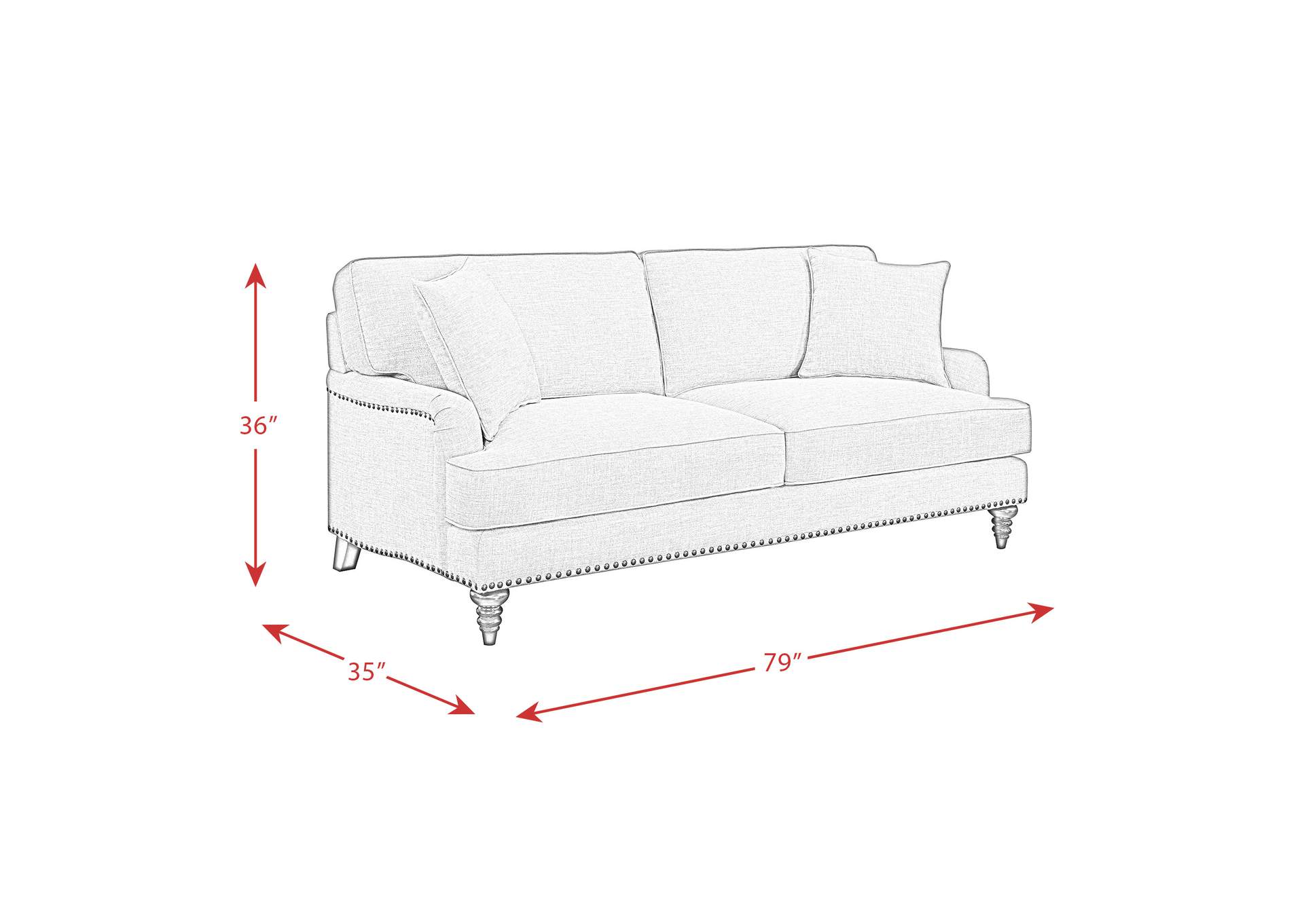 Abby 2 Piece Set - Sofa Loveseat In Smoke,Elements