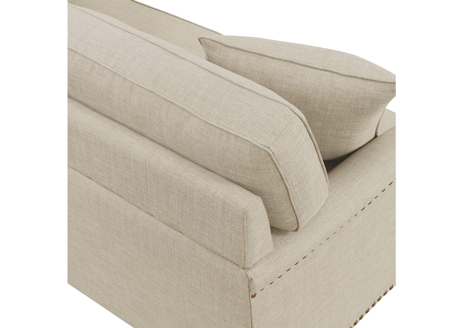 Abby Loveseat With Pillows In Heirloom Natural - Linen,Elements