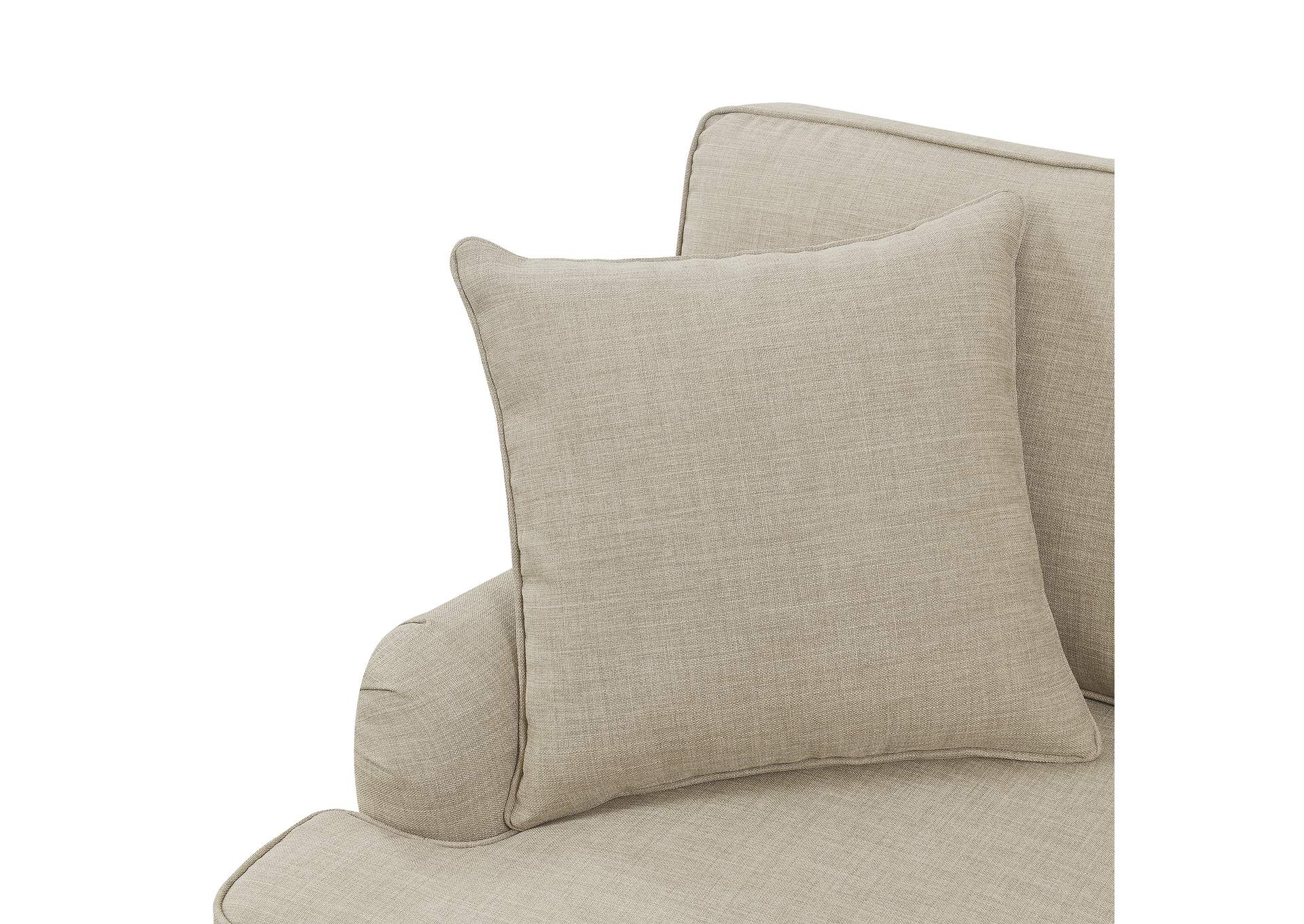 Abby Loveseat With Pillows In Heirloom Natural - Linen,Elements