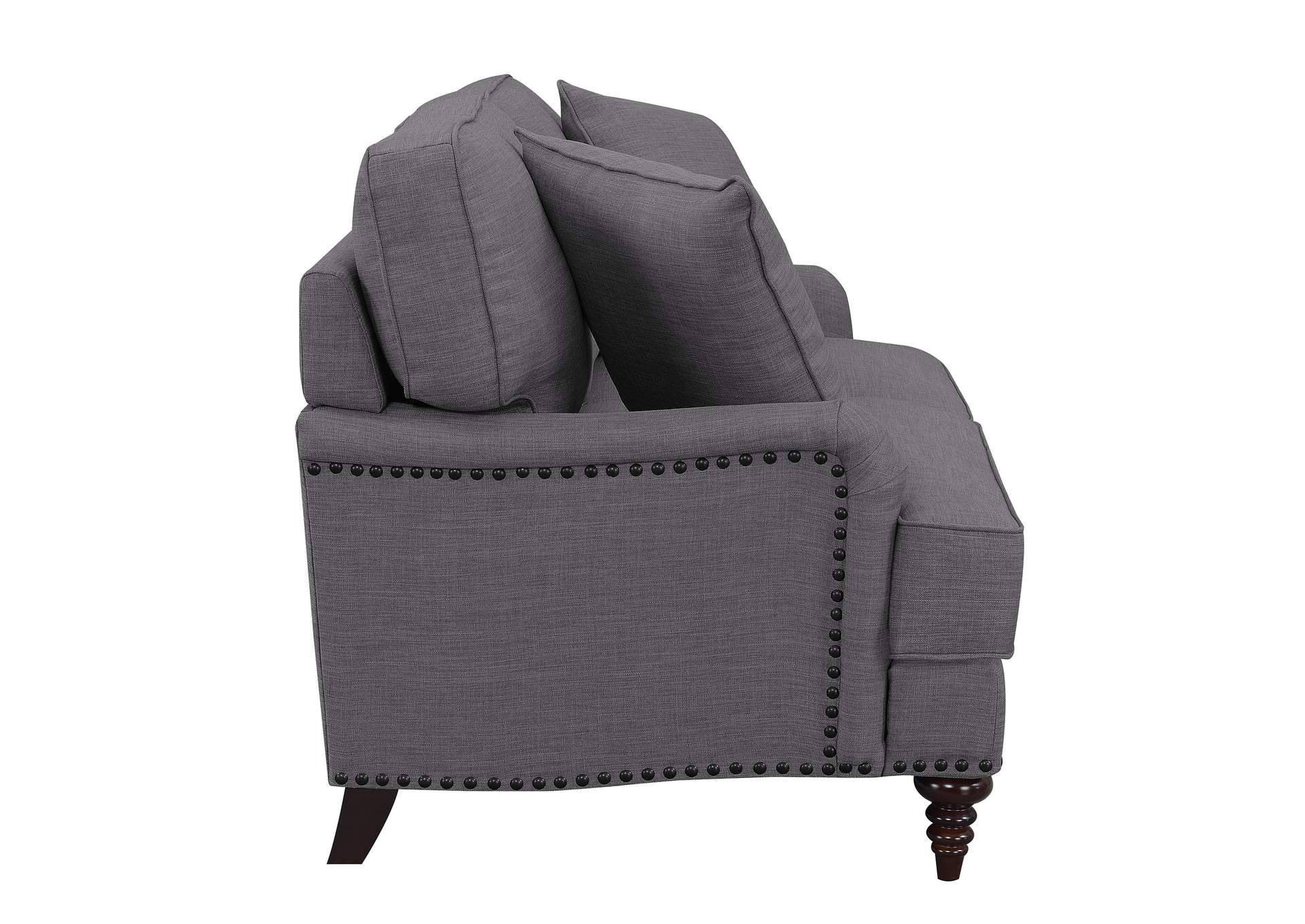 Abby Sofa With Pillows In Heirloom Charcoal,Elements