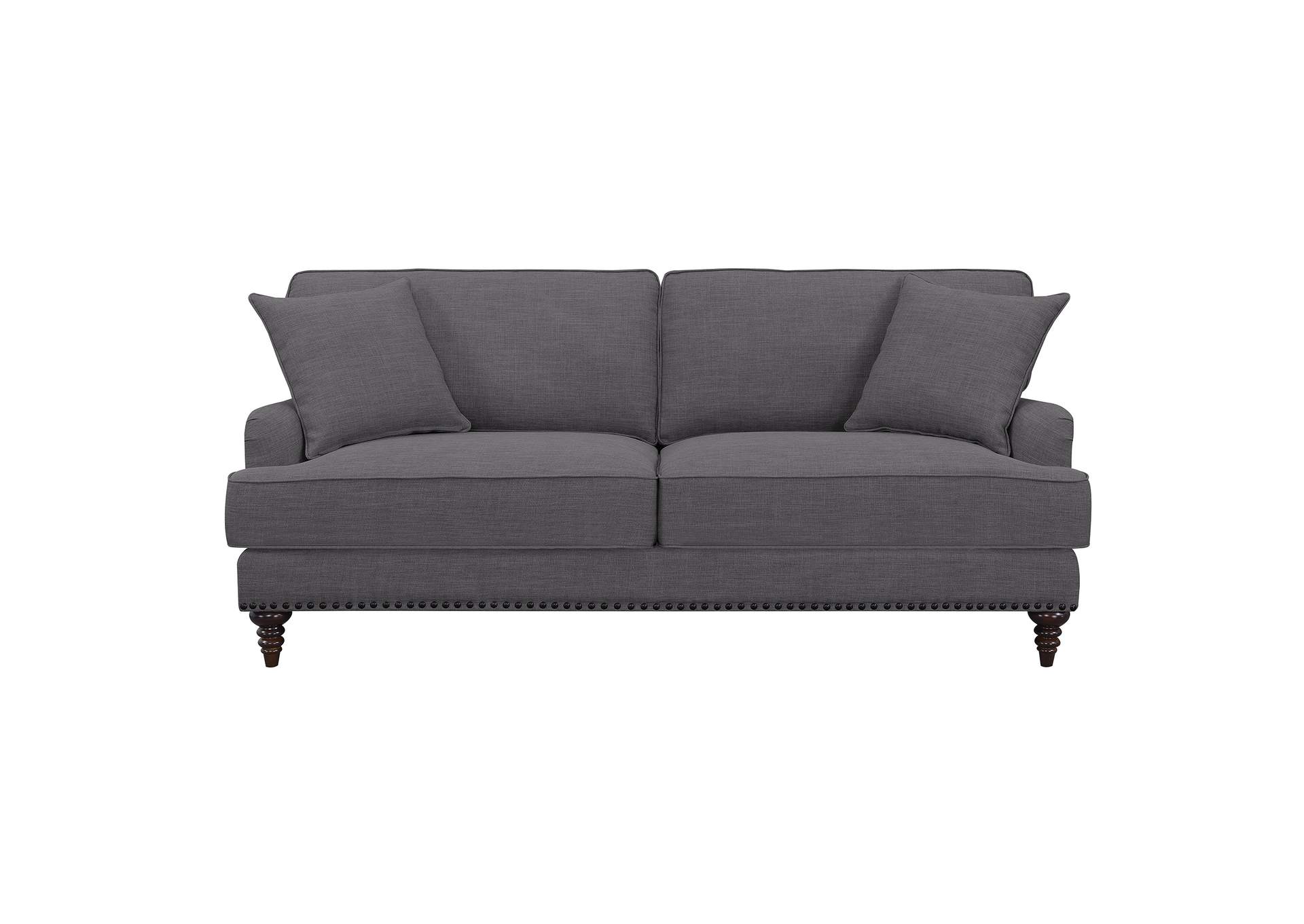 Abby Sofa With Pillows In Heirloom Charcoal,Elements