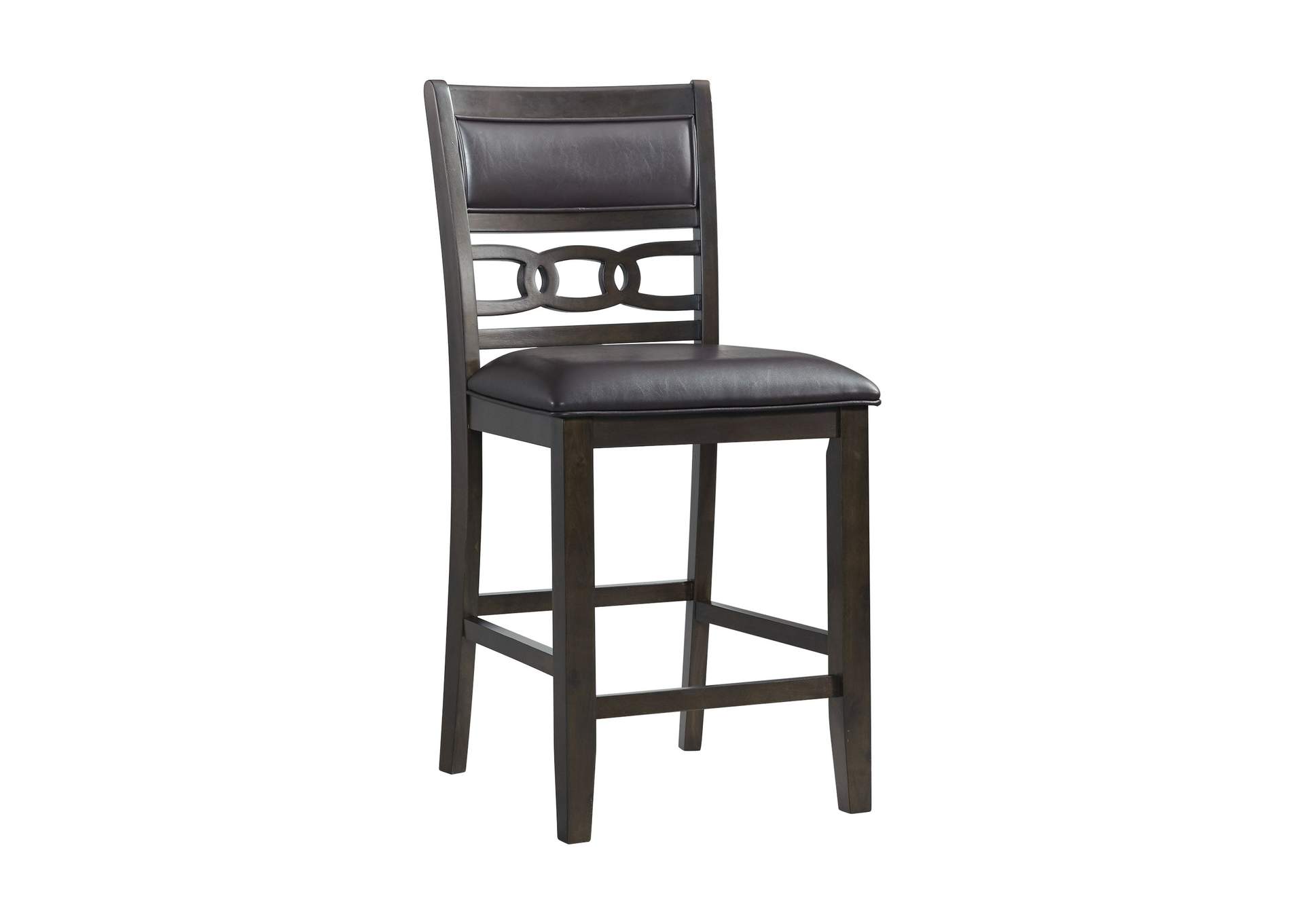 Amherst Counter Side Chair With Pu Cushion Dark Finish 2 Per Pack,Elements