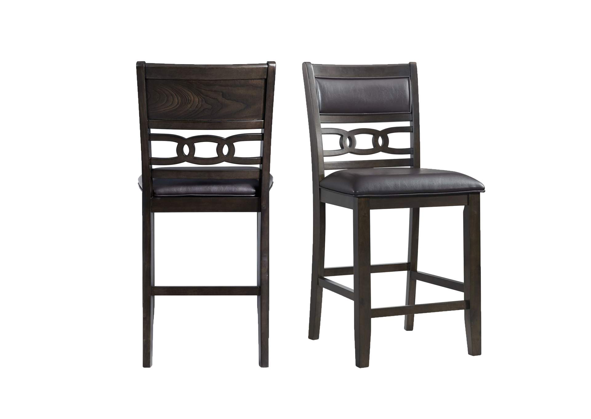 Amherst Counter Side Chair With Pu Cushion Dark Finish 2 Per Pack,Elements