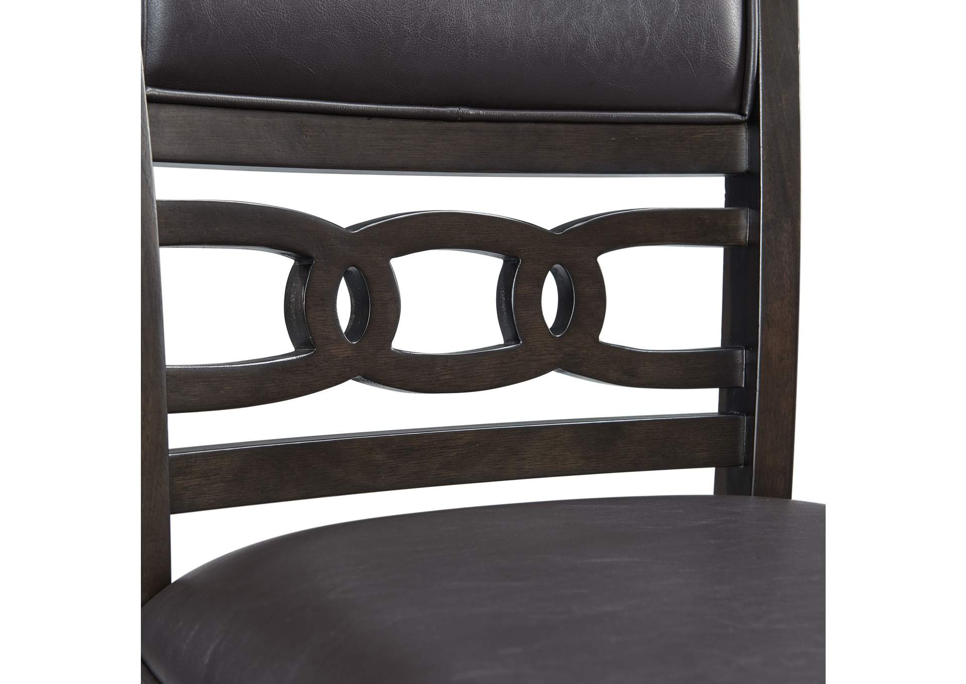 Amherst Counter Side Chair With Pu Cushion Dark Finish 2 Per Pack,Elements