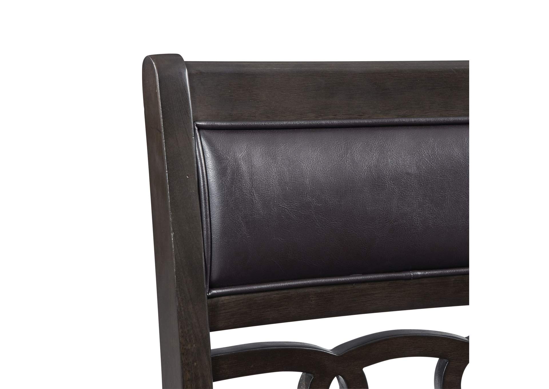 Amherst Counter Side Chair With Pu Cushion Dark Finish 2 Per Pack,Elements