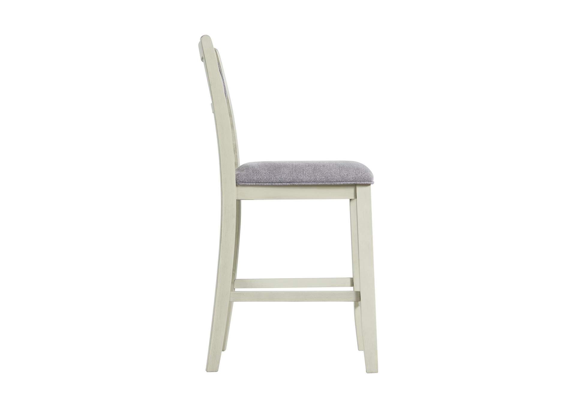 Amherst Counter Side Chair With Fabric Cushion White Finish 2 Per Pack,Elements