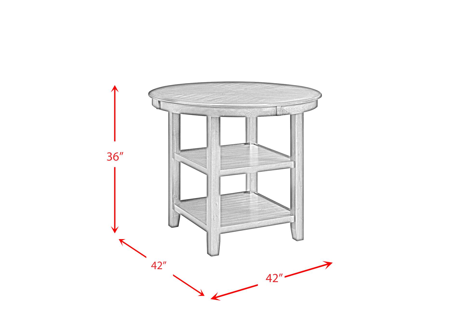 Amherst Counter Table With Wood Leg Dark Finish,Elements