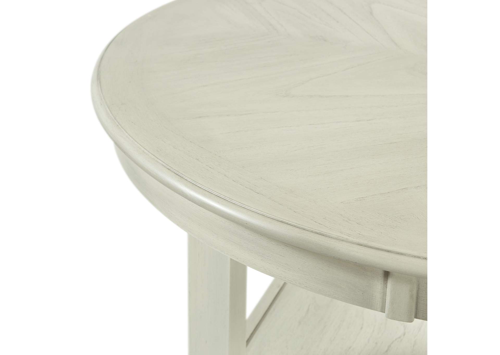 Amherst Counter Table With Wood Leg White Finish,Elements