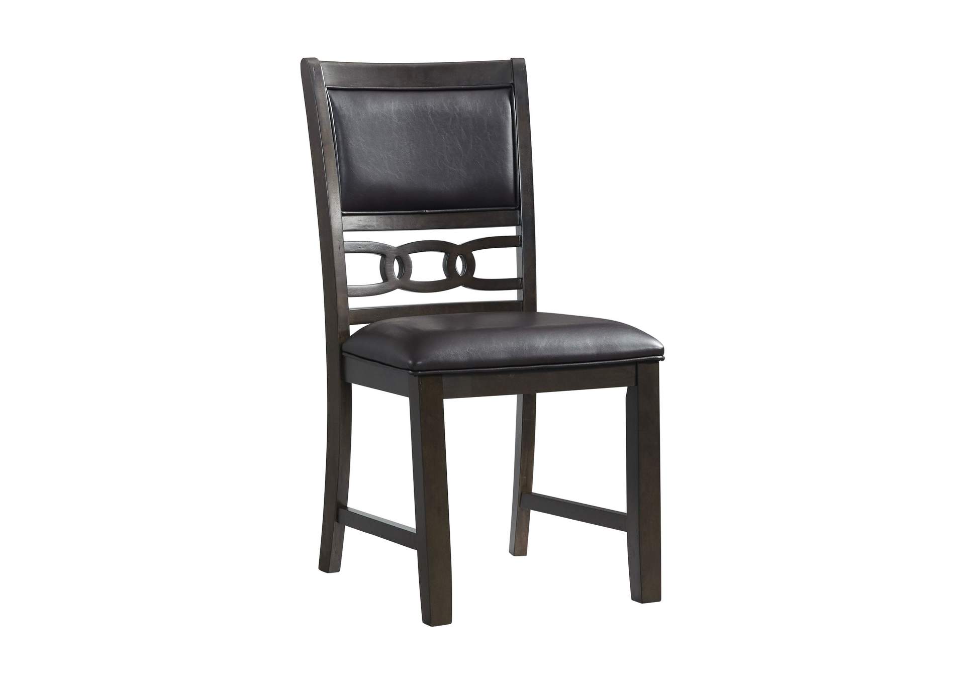 Amherst Dining Side Chair With Pu Cushion Side Stretcher Dark Finish 2 Per Pack,Elements