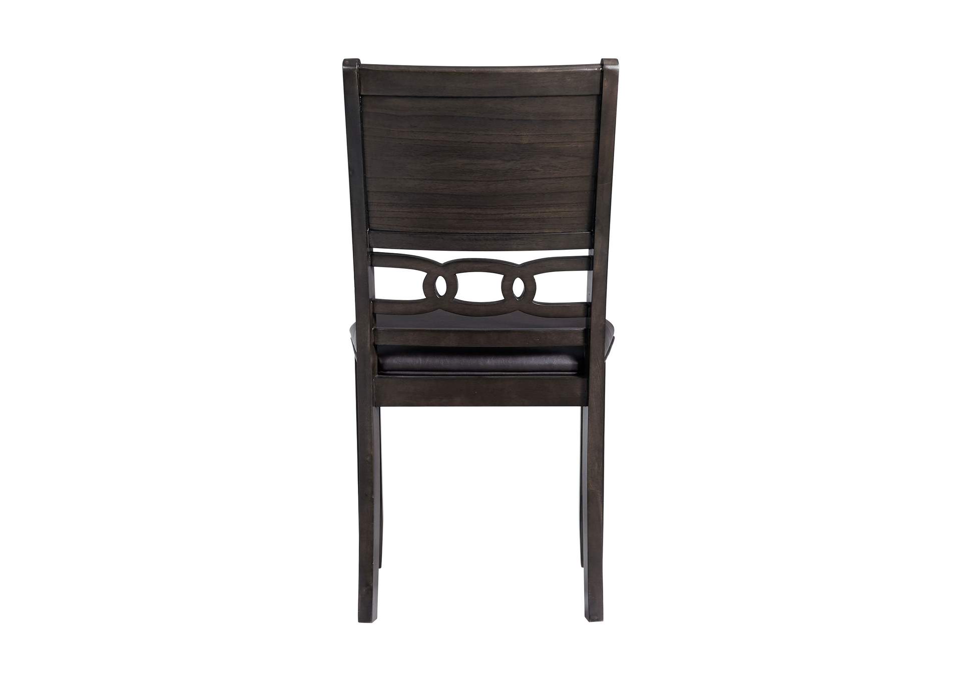 Amherst Dining Side Chair With Pu Cushion Side Stretcher Dark Finish 2 Per Pack,Elements