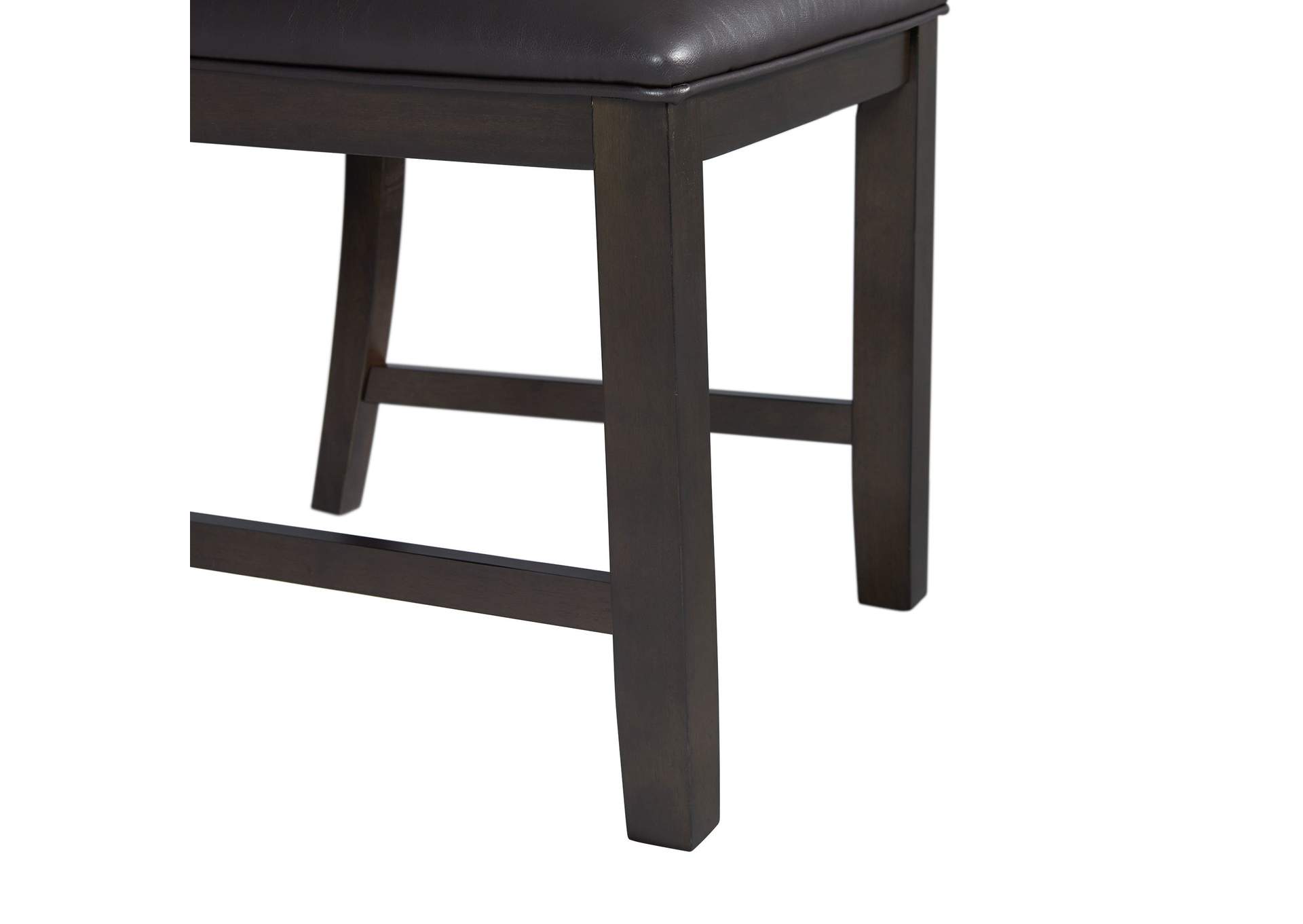 Amherst Dining Side Chair With Pu Cushion Side Stretcher Dark Finish 2 Per Pack,Elements