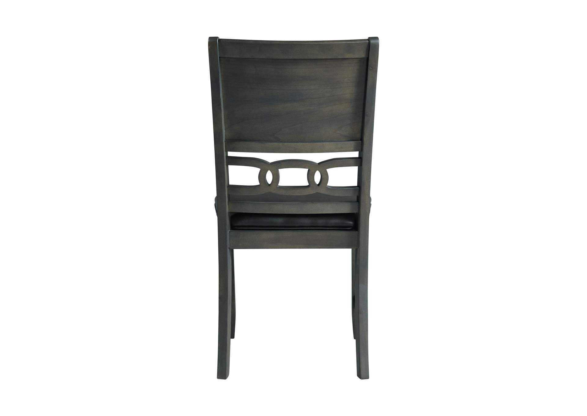 Amherst Dining Side Chair With Pu Cushion Side Stretcher Grey Finish 2 Per Pack,Elements