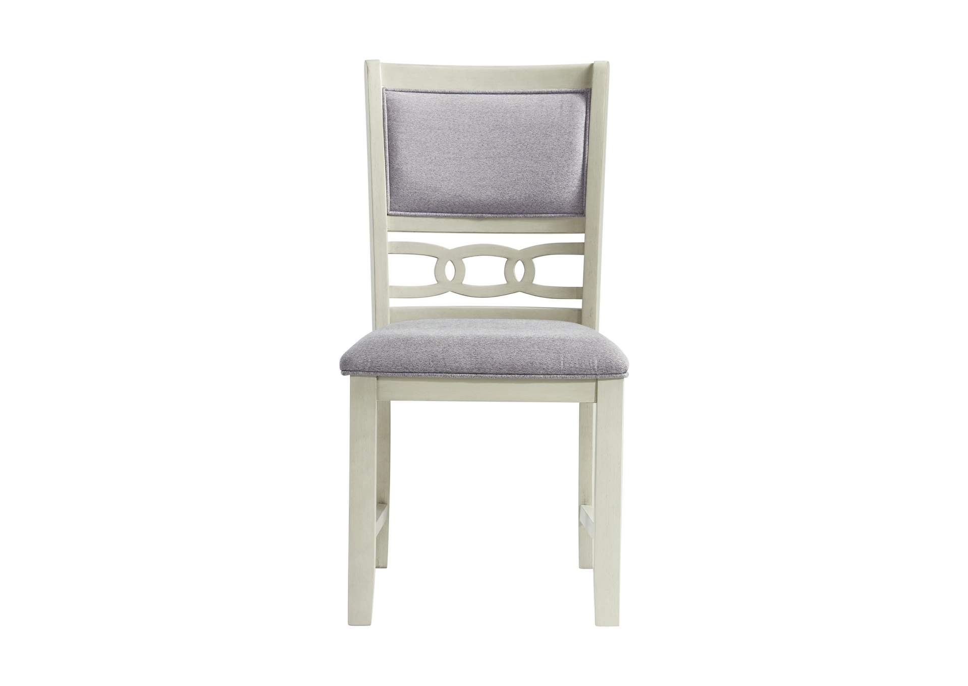 Amherst Dining Side Chair With Fabric Cushion Side Stretcher White Finish 2 Per Pack,Elements