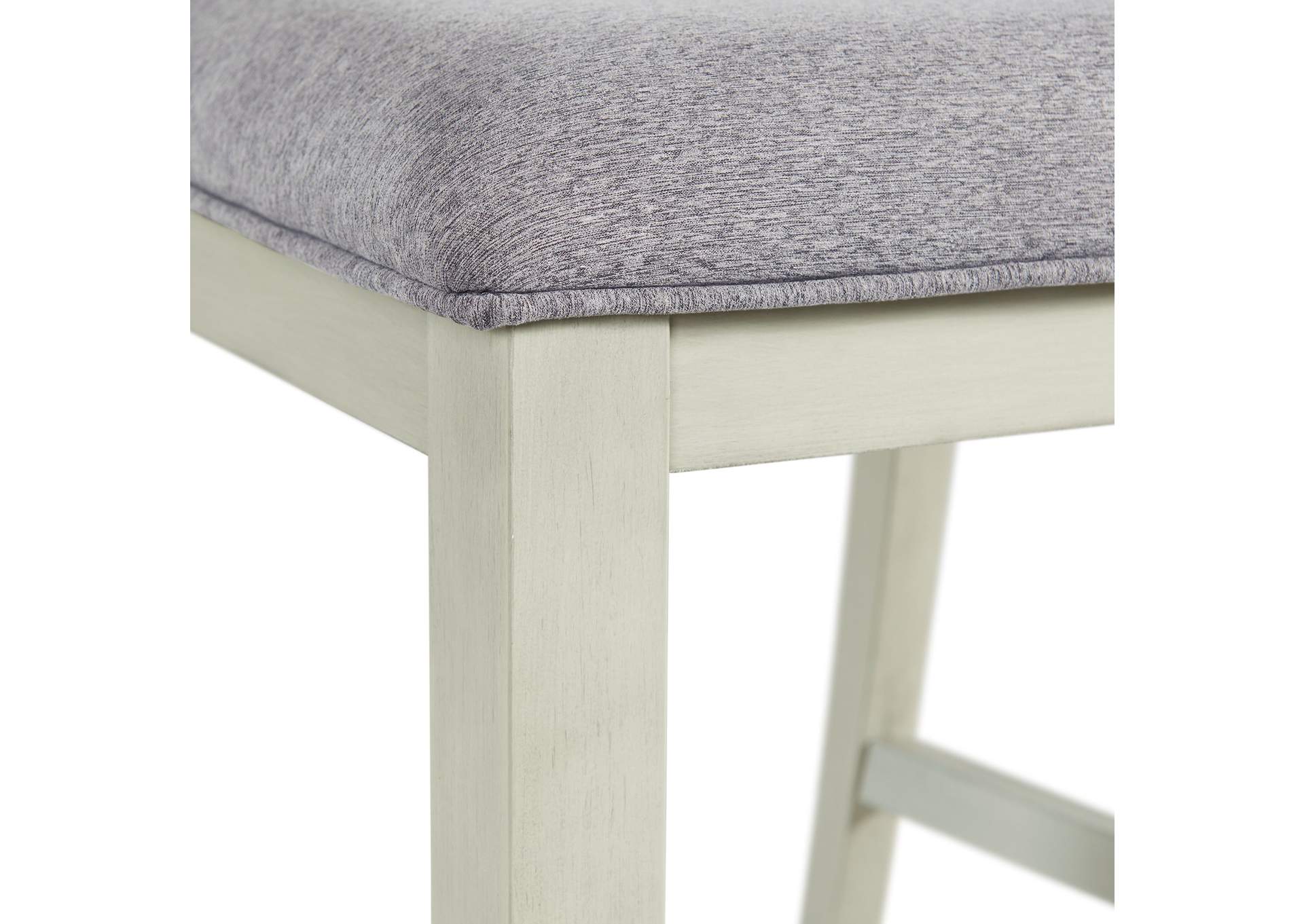 Amherst Dining Side Chair With Fabric Cushion Side Stretcher White Finish 2 Per Pack,Elements