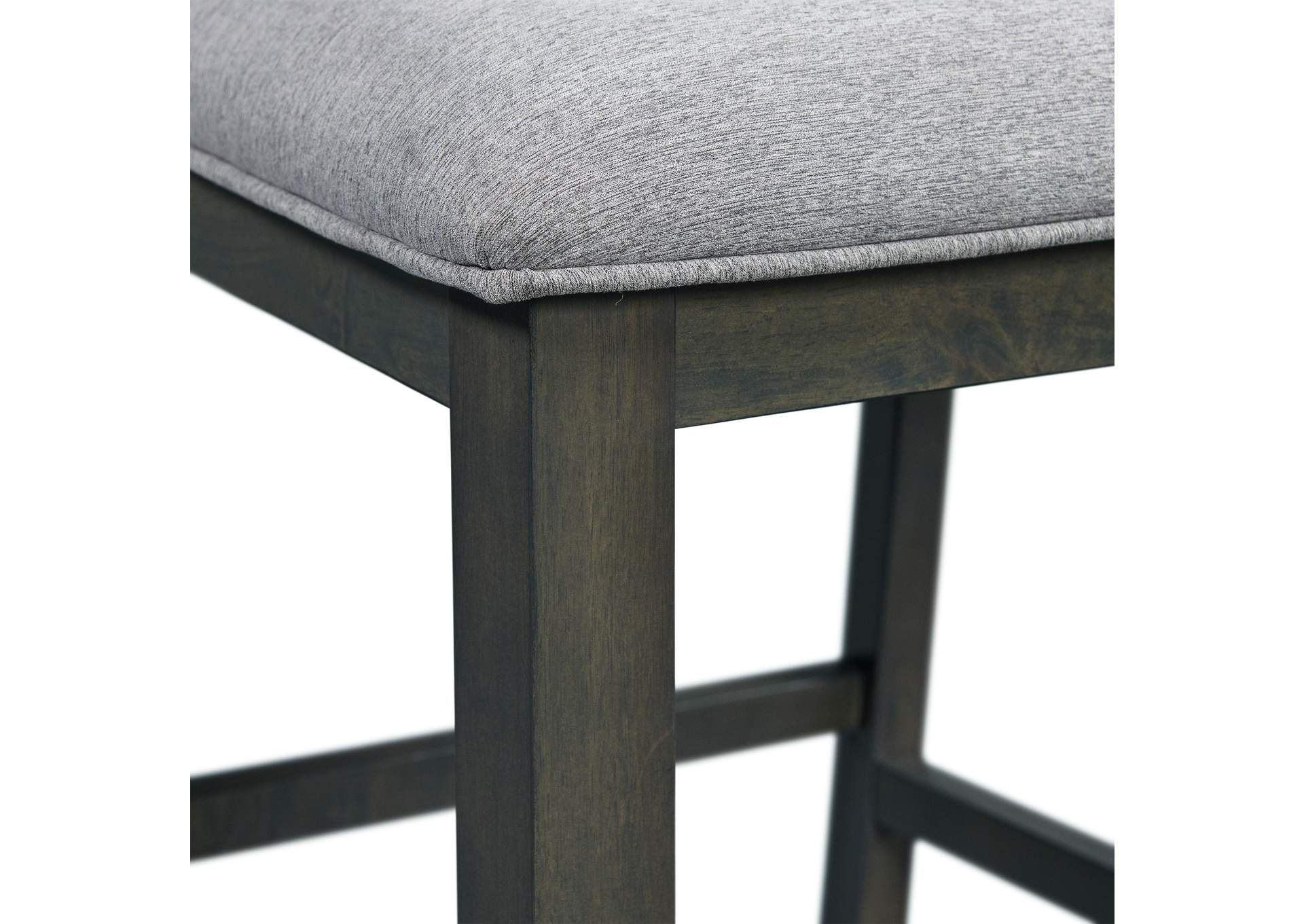 Amherst Dining Side Chair With Fabric Cushion Side Stretcher Grey Finish 2 Per Pack,Elements