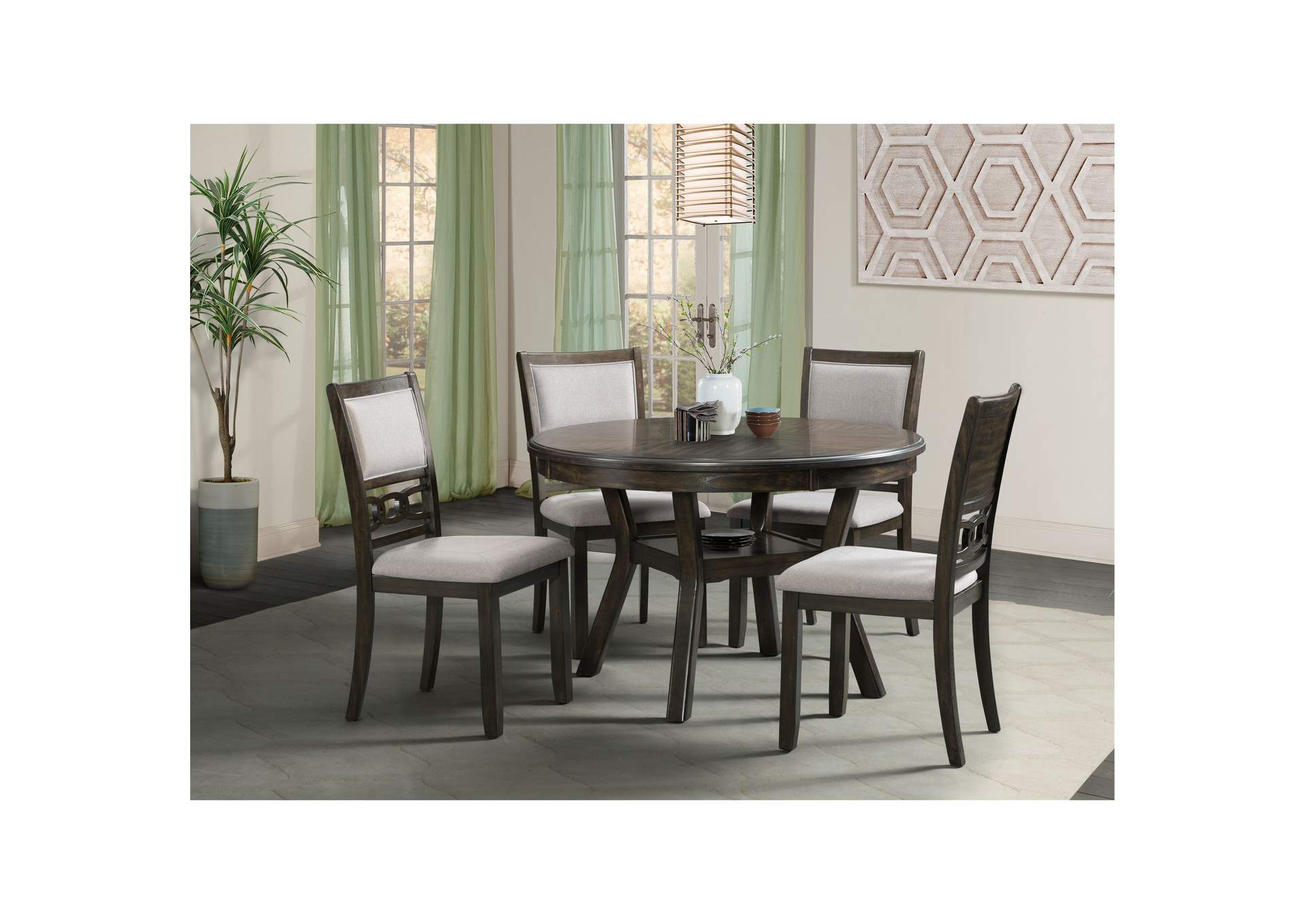 Amherst Dining Side Chair With Fabric Cushion Dark Finish 2 Per Pack,Elements