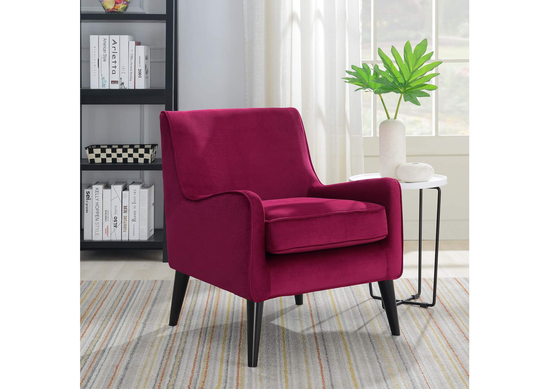 Angie Accent Chair In Broadway Red,Elements