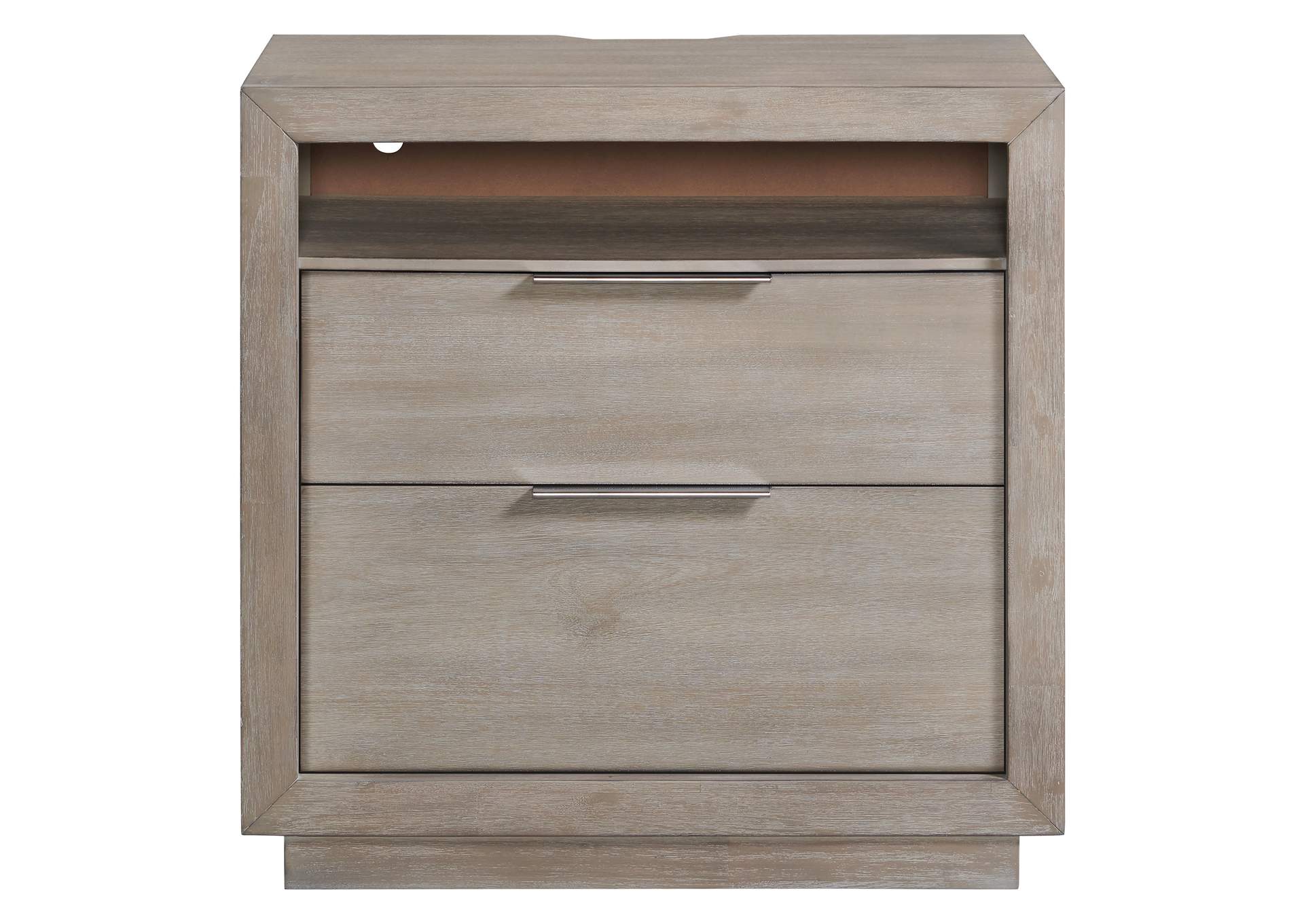 Arcadia 2 - Drawer Nightstand With USB In Grey,Elements