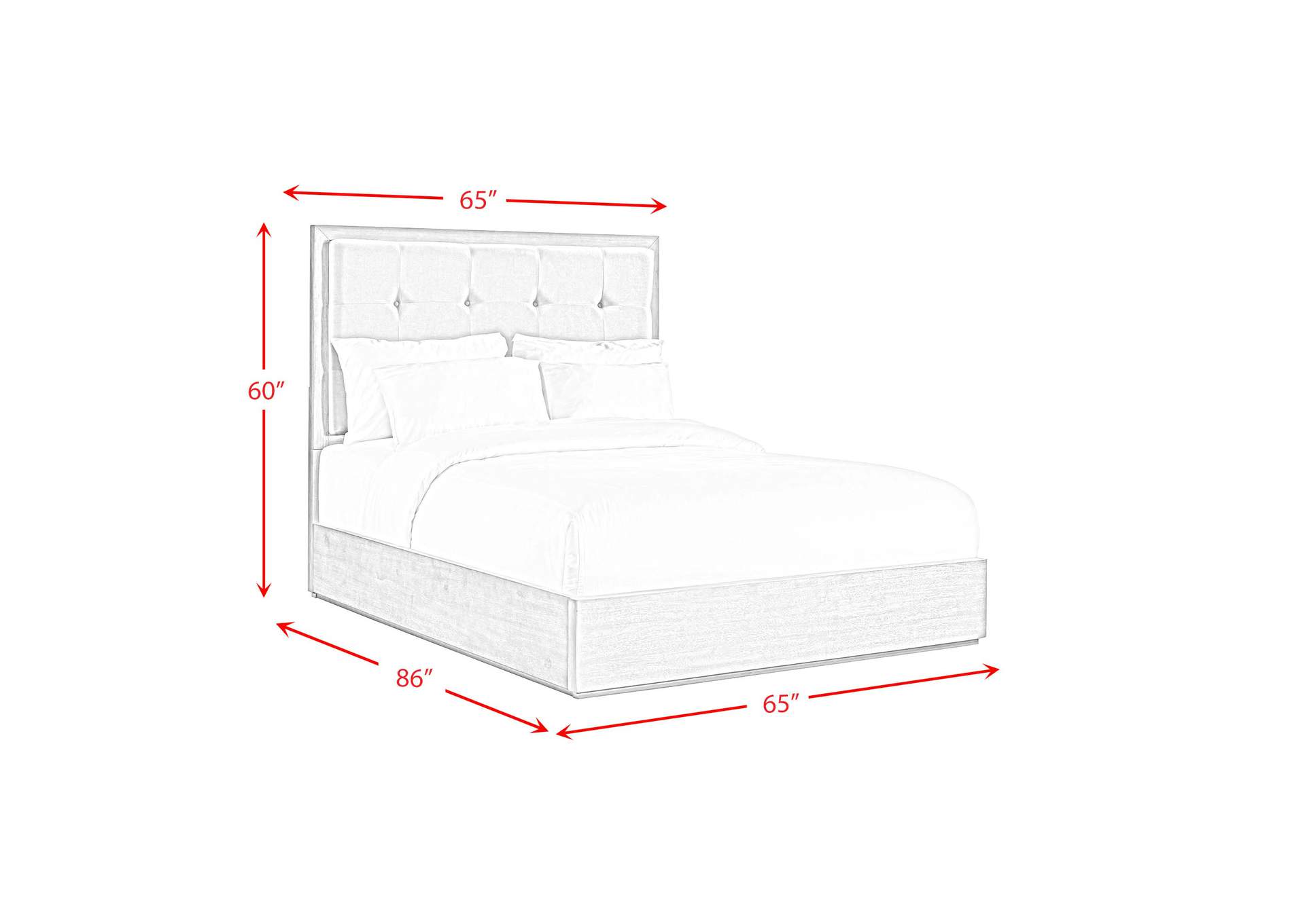 Arcadia Queen 3 Piece Bedroom Set In Grey,Elements