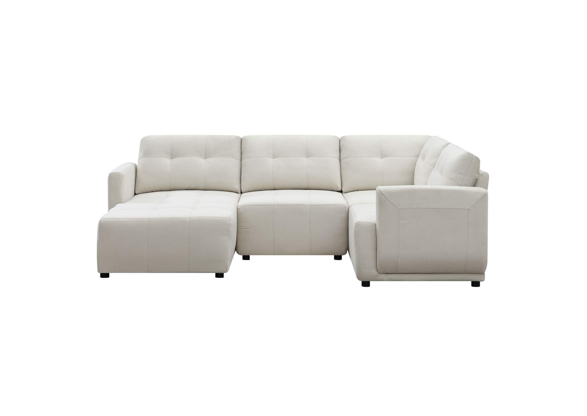 Armani Left Hand Facing Modular 4 Piece Sectional With Chaise In Natural,Elements