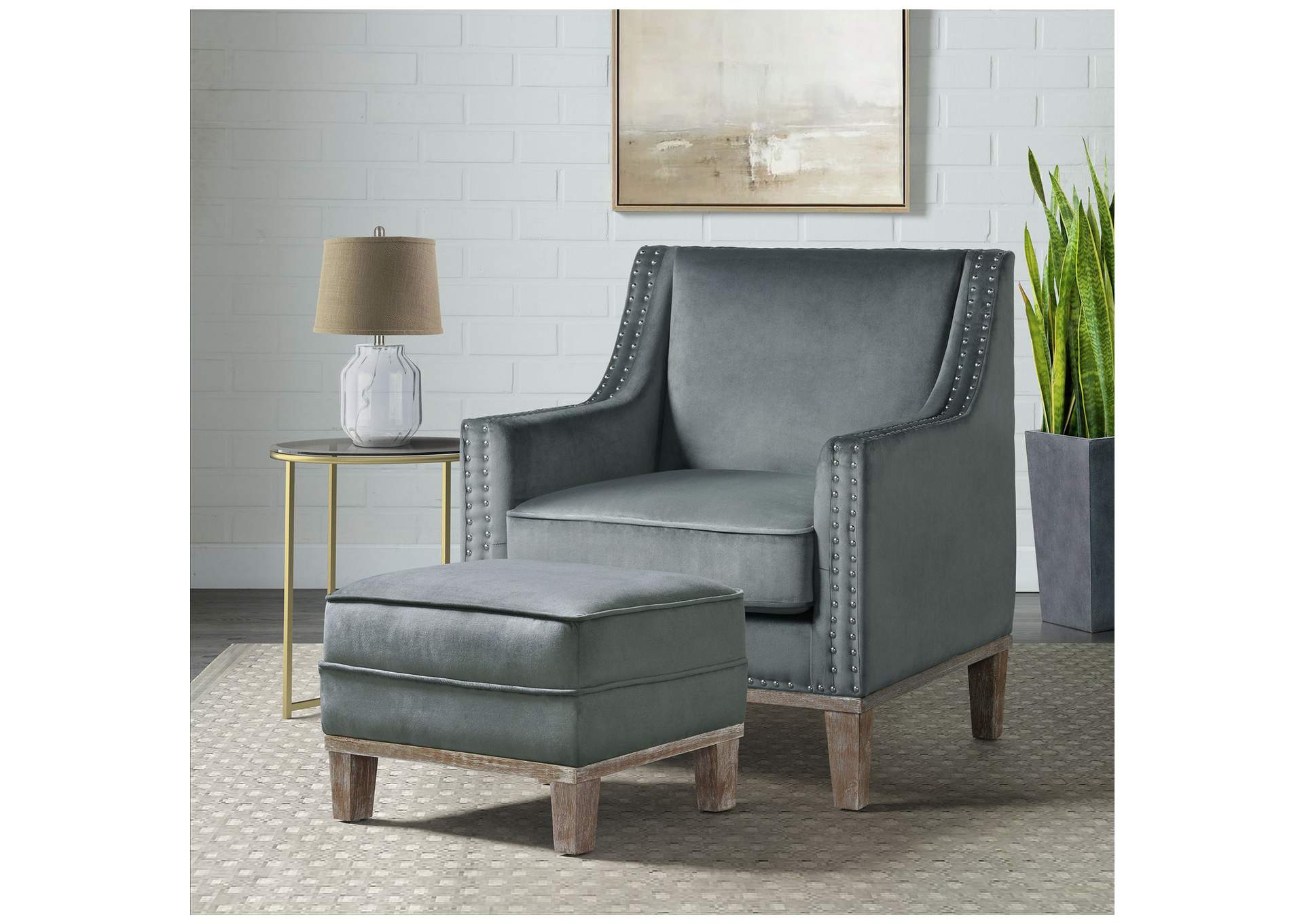 Augusta Ottoman In Ottoman Charcoal,Elements