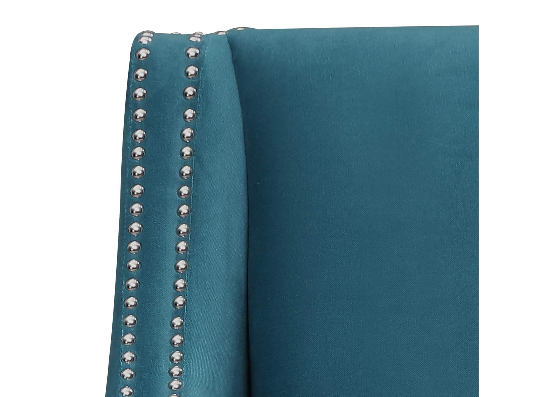 Augusta 16038 Chair With Wood Leg Distressed Ottoman Teal,Elements