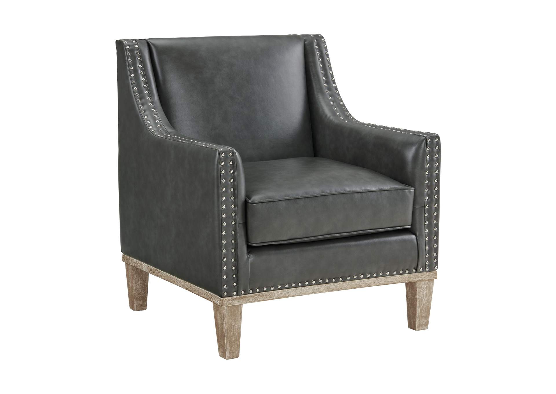 Augusta 16038 Chair With Wood Leg Distressed In Phoenix Magnetite,Elements